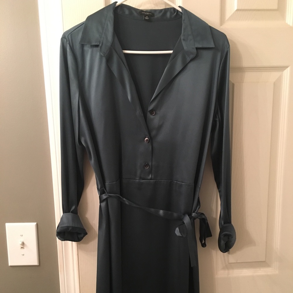 Turquoise Silk Ann Taylor Dress Size M
